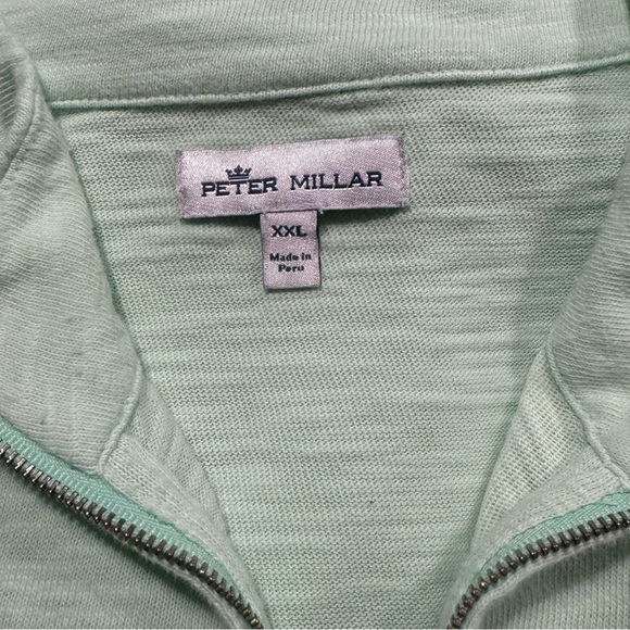 Ⓜ️ Mint Green XXL Peter Millar 1/2 Zip ⛳️🏌🏻♂️- 100% of The softest cotton! - Picture 2 of 7